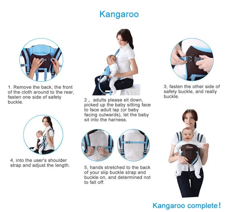 Beth Bear 0-30 Months Breathable Front Facing Baby Carrier 4 In 1 ...