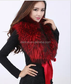 black fake fur shawl