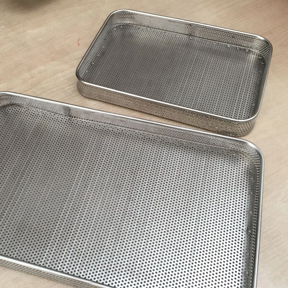 Stainless Steel Metal Mesh Perforated Trays For Food Dryer Industry