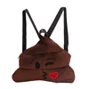 Wholesale funny expressions backpack kids Plush toy backpack