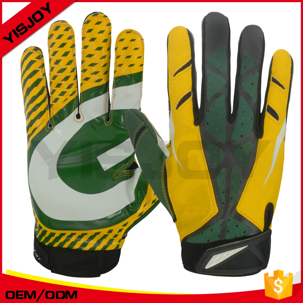 green and yellow batting gloves