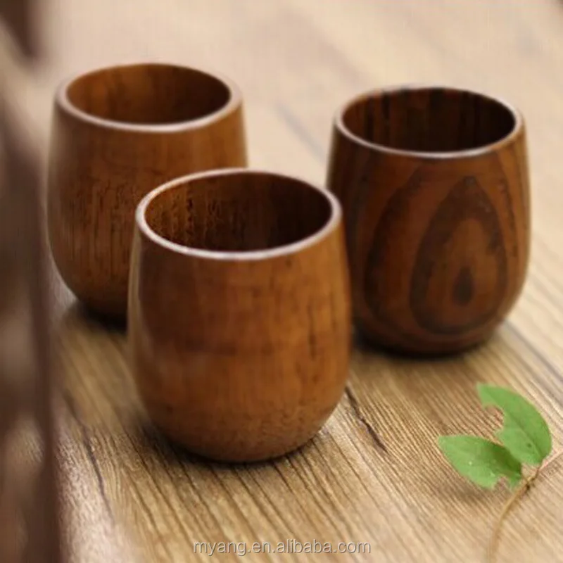 Wholesale Custom Logo Eco Friendly Natural Wooden Coffee Tea Beer Cup