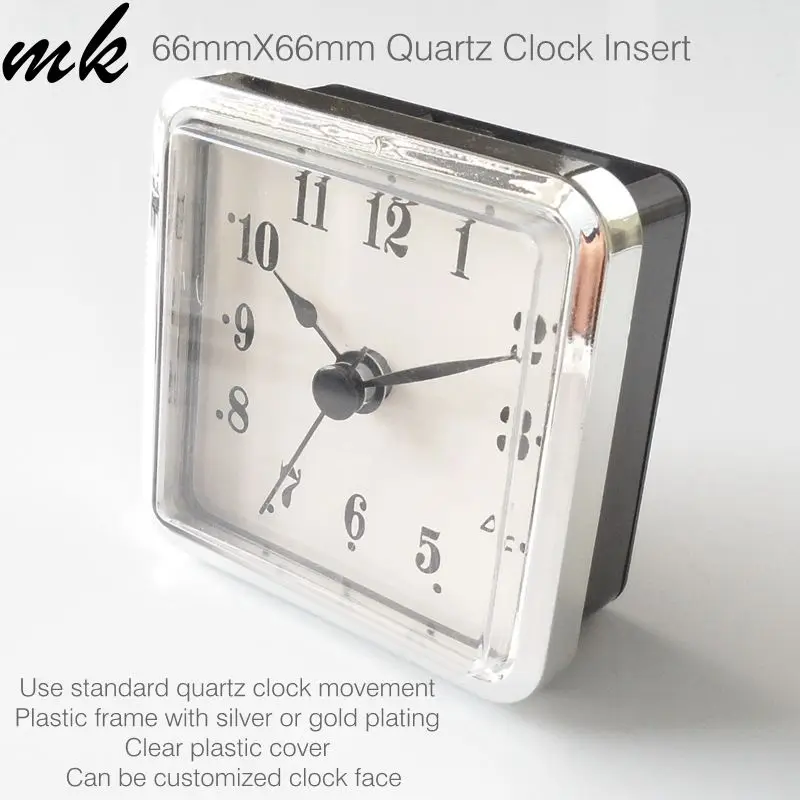 66mm*66mm Square Clock Insert Quartz Clock Buy Clock Insert,Square