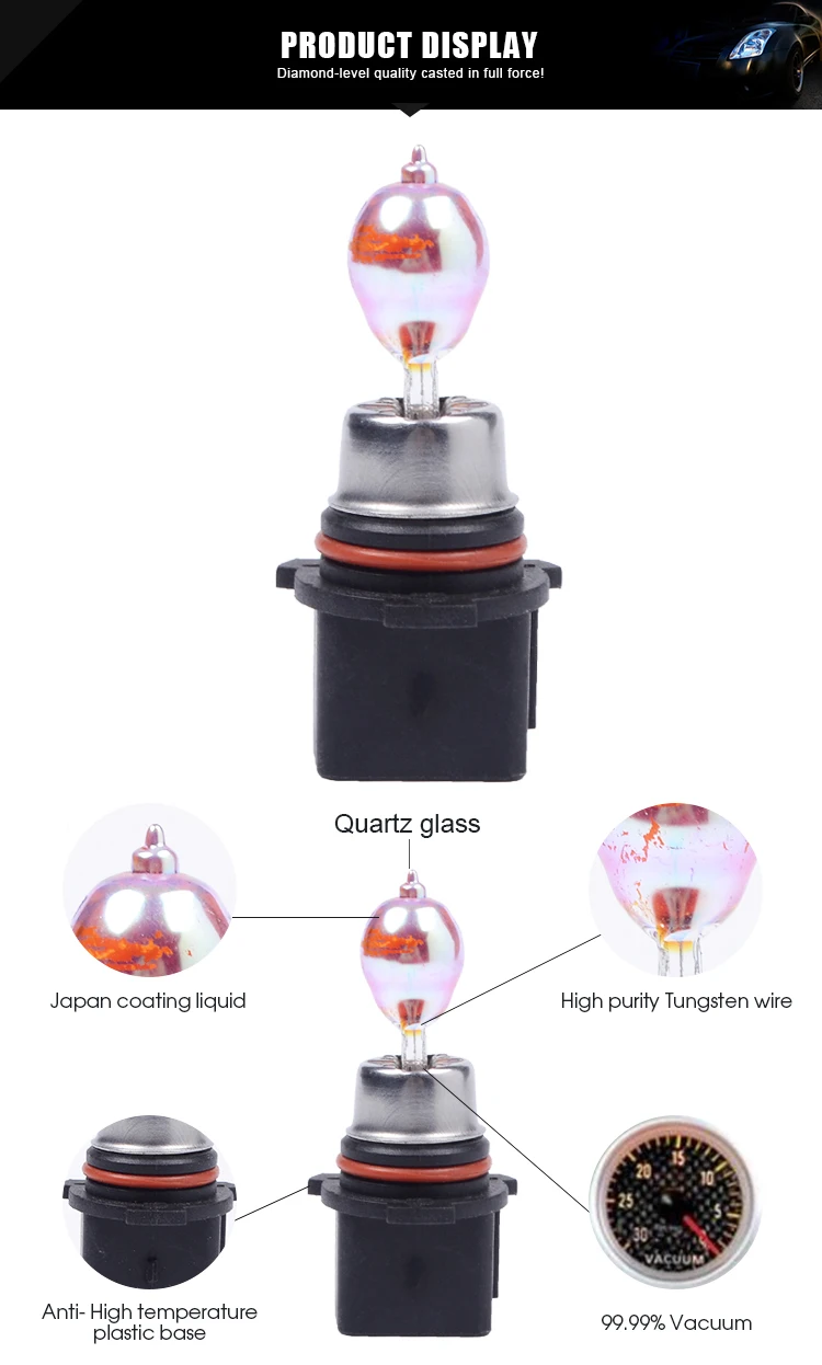 Hot sale high quality quartz glass clear 12v24w halogen light bulbs