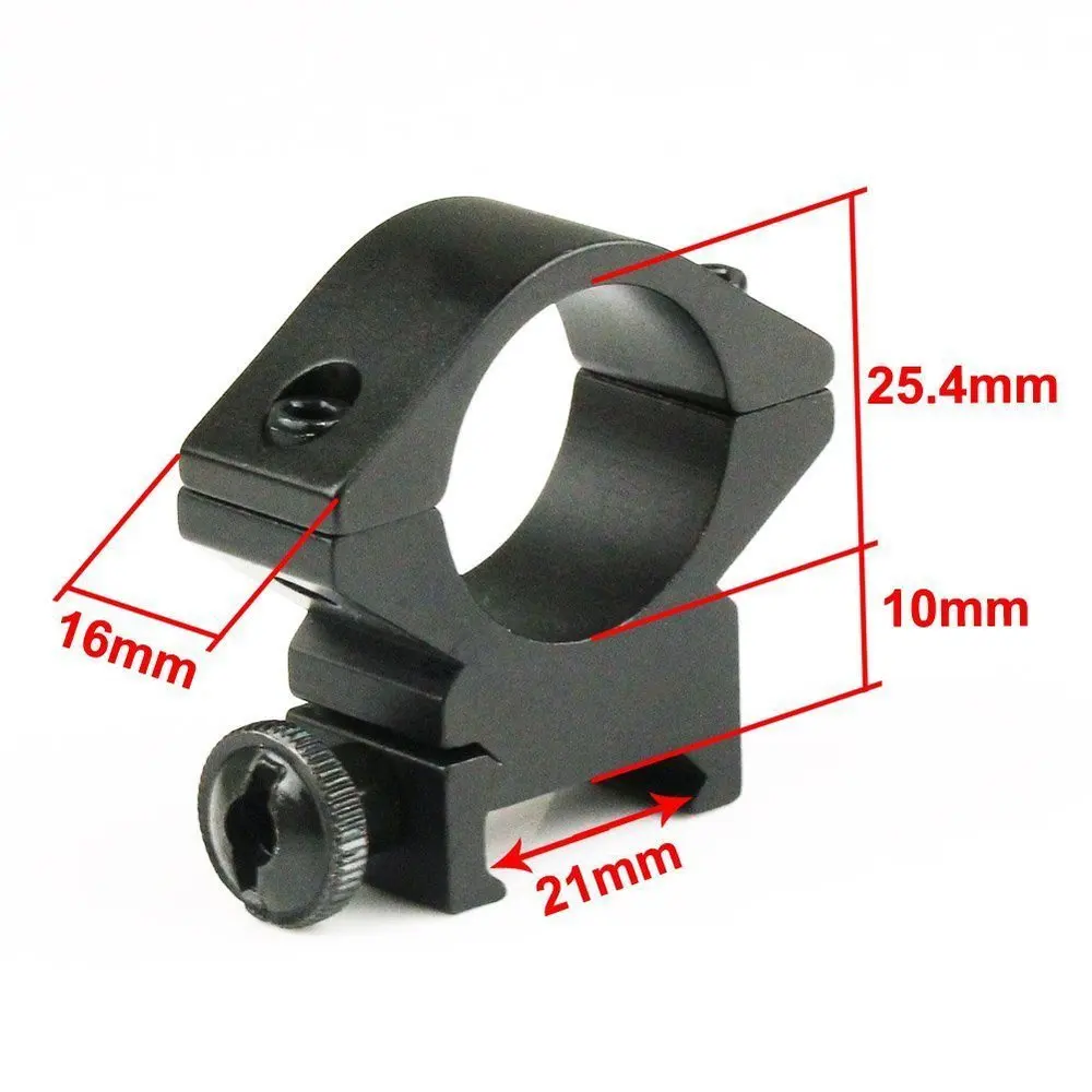 25DK Tactical 25.4mm Scope Rings Mount Holder For Flashlight And Laser Sight