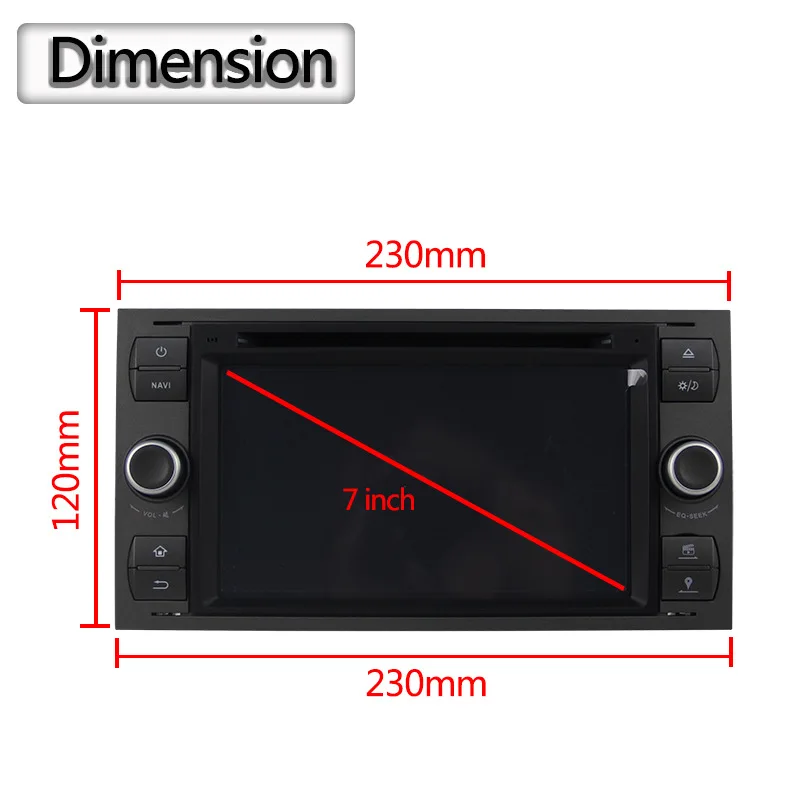 Best JSTMAX Android 6.0 2 Din Octa 8 Core Car DVD Player GPS Navigation WIFI 4G for FORD S-Max Kuga Fusion Transit Fiesta Focus II 16