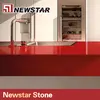 Red quartz color kitchen counter tops