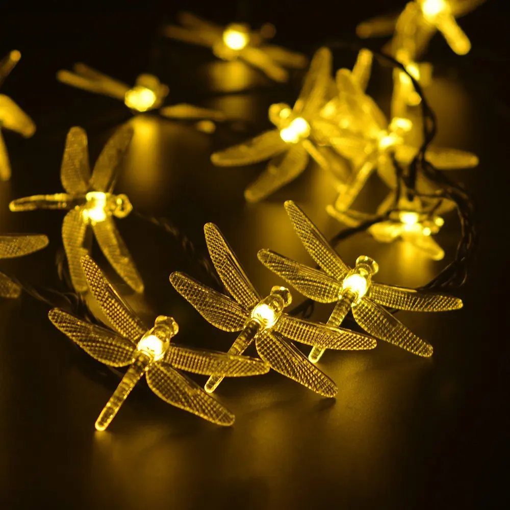 leviitec outdoor solar string lights 30 led christmas lights with light sensor dragonfly 8 modes - Solar Garden Christmas Decorations leviitec outdoor solar string lights 30 led christmas lights with light sensor dragonfly 8 modes - Solar Garden Christmas Decorations