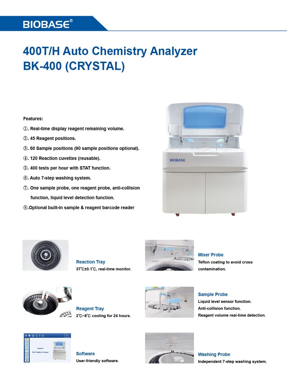 Biobase Fully Automatic Clinical Chemistry Analyzer Auto Biochemistry Analyzer And Reagents Kits