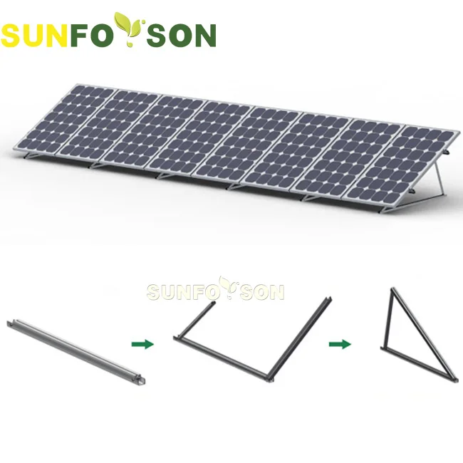 Aluminum triangle solar panel mounting frame Ballast Flat Roof Solar Mounting brackets