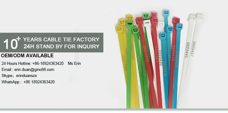 numbered cable ties
