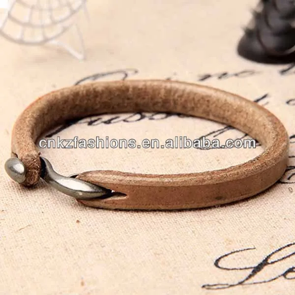 China Plain Leather Bracelet Whole Alibaba Most Por Triple Wrap Plain Leather Bracelets For Men