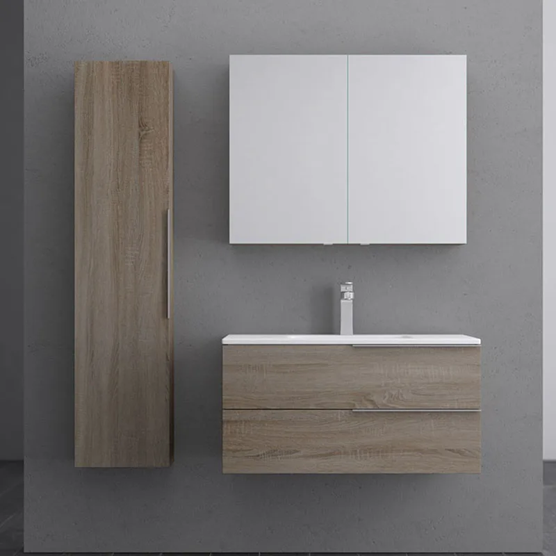 MDF SS Wash Vanities Bathroom Vanity Small Cabinets with mirror