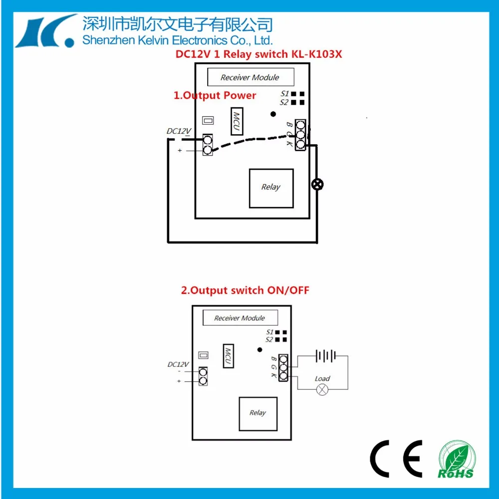 Dc12v 1 Channel Wireless Remote Control On Off Switch Klk103x Buy