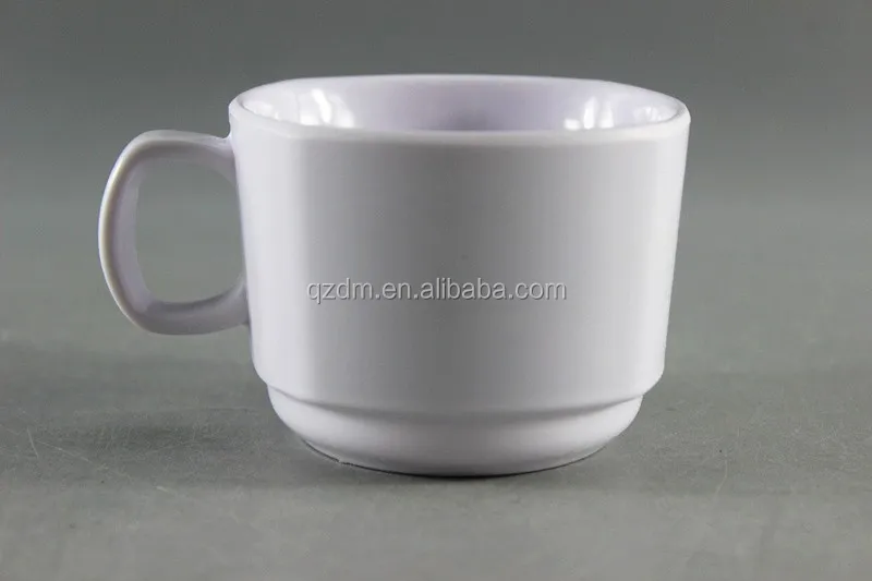 Square Shape Melamine White Coffee Mug Tea Cup