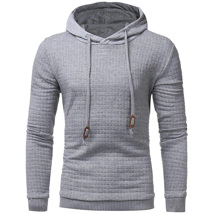 Hot Sale Square Pattern Solid Color Hoodies 100% Cotton Blank Pullover ...