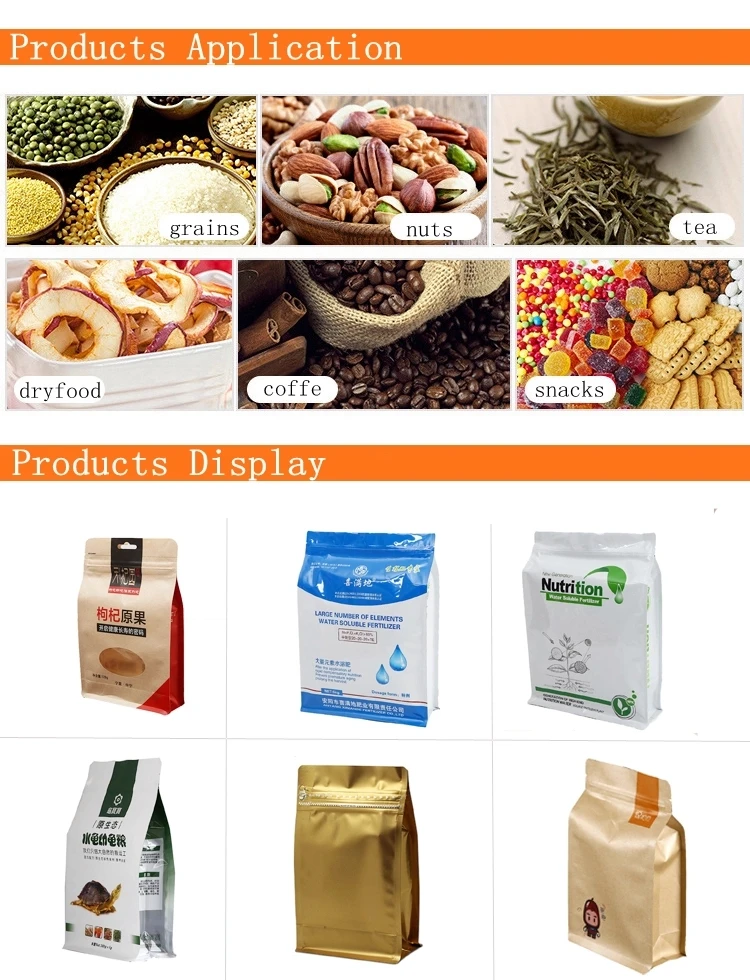 Chinese Packaging Bag Supplier Raisins Dried Fruit Zipper Bottom Plastic Bag For Snacks