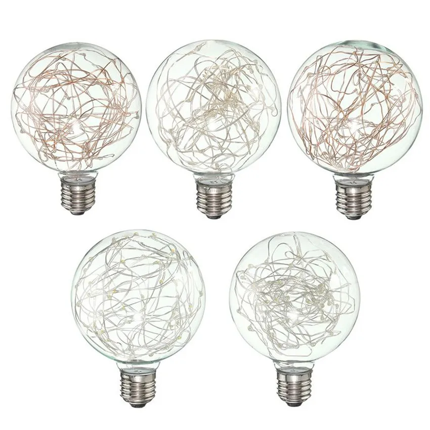 Copper wire g45 1w led bulb light