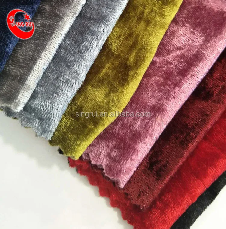 Retro And Nobel Style Upholstery Fabric Crush Silk Velvet Fabric For Sofa