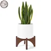wood flower plant pot holder for home decoration