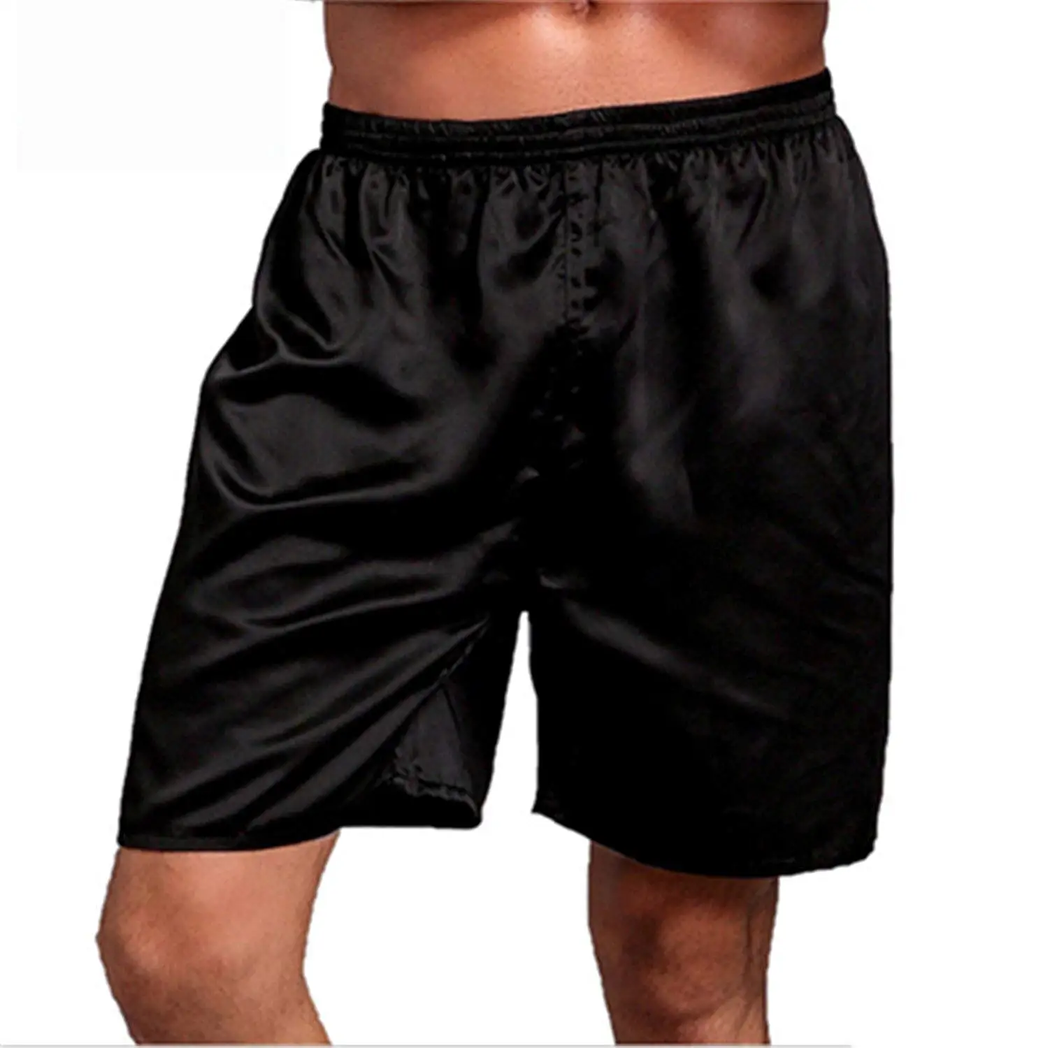 HTOOHTOOH Mens Lounge Elastic Waist Sleep Shorts Plus-Size Casual Shorts