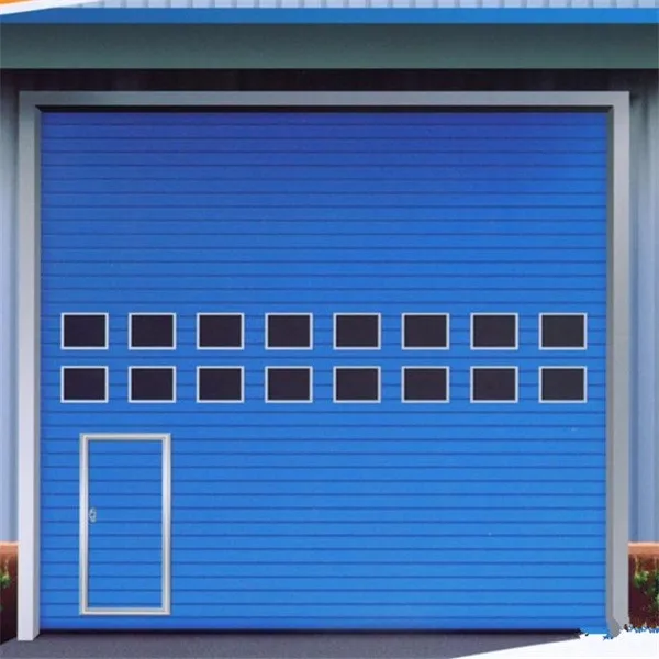 Wide Industrial French Sectional Door With Finger Protection