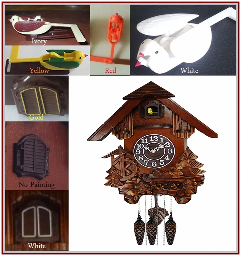 Quartz Cuckoo Clock Movement Lighg Control With Small Bird Come Out