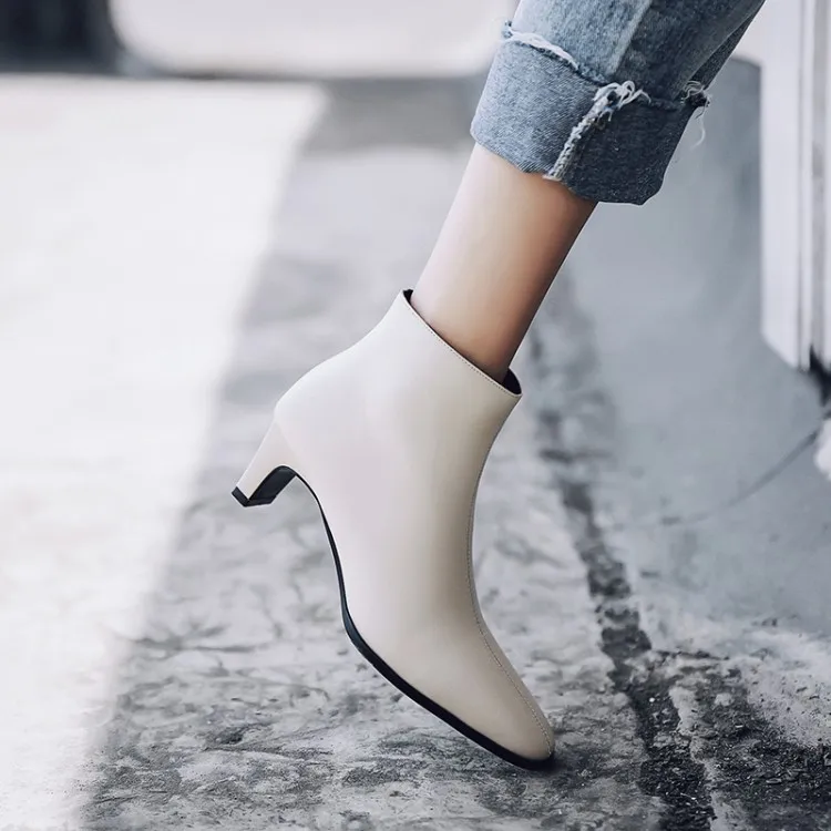 womens square toe boots low heel