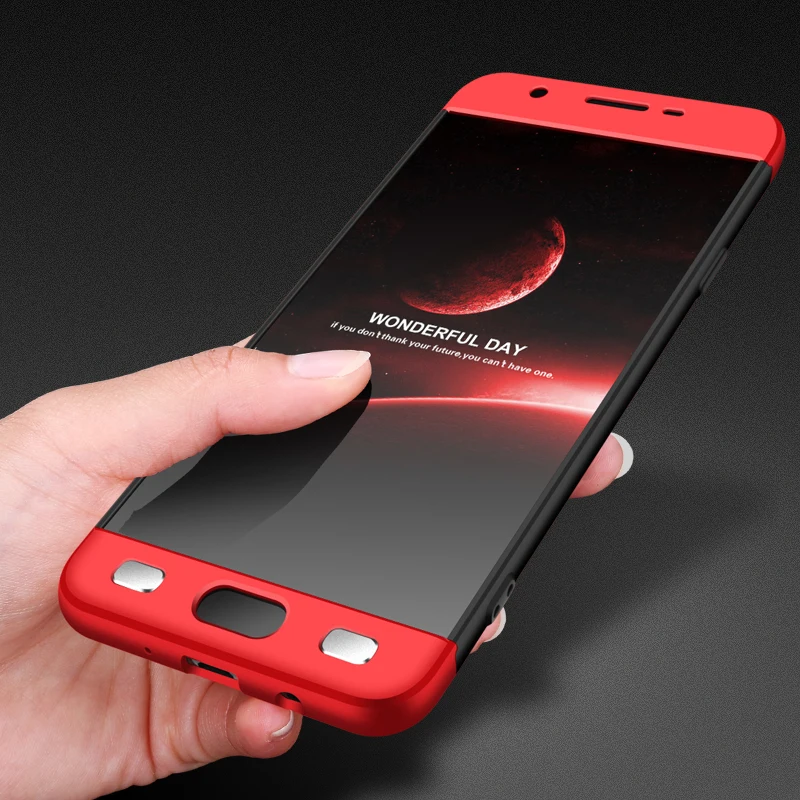 2018 hot sell 360 cover Removable 3in1 Hard PC Shield Back Cover Case for Samsung Galaxy J7 Prime phone cases
