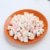 mini flower marshmallows cotton candy pattern