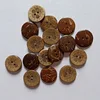 Manufacturer pure natural coconut button laser wood button children's clothing accessories with two holes coconut buttons wholes
