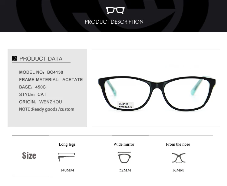 Bc4138 Best Eyeglasses Frame Brand Name,Latest Model Spectacle Frame ...