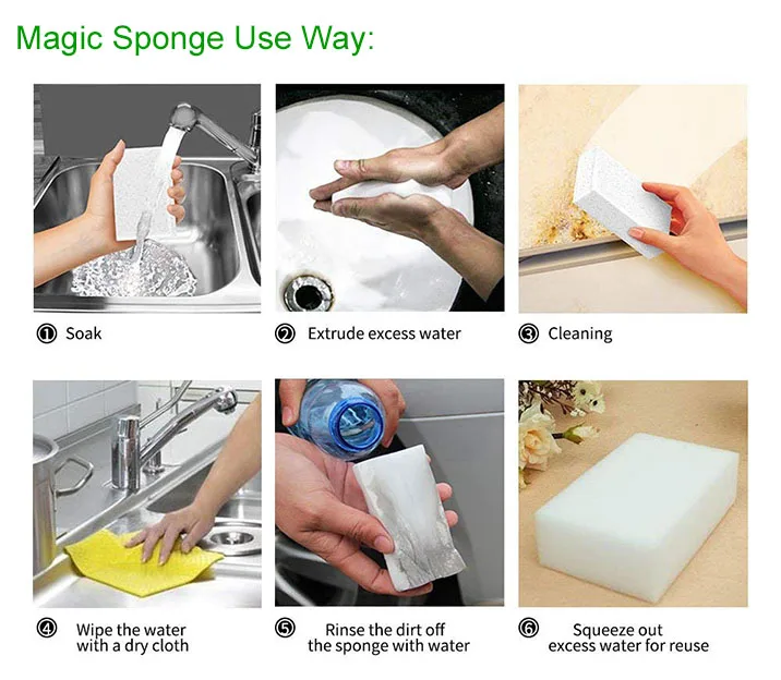 1400 pcs 10*6*2cm clean nano sponge magic eraser,household clean factory supply 