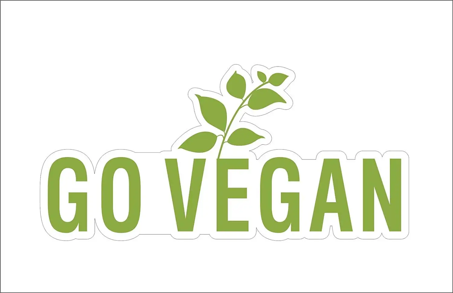 GO VEGAN OR THE BUNNY GETS IT Funny FUN BUMPER STICKER STI-0069