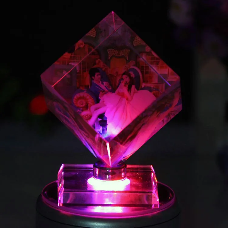 K9 Crystal Cube 3d Laser Led Cube With Led Base,Crystal Glass Dice Cube Buy 3d Laser Etched