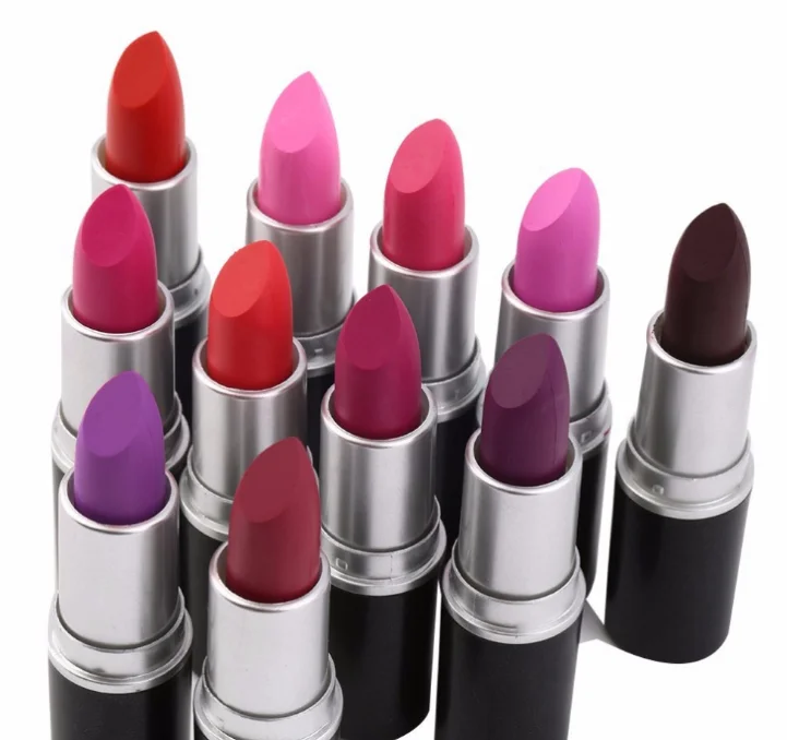 Rack colors names numbers lipstick and