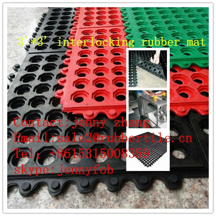 Interlocking Modules Perforated Rubber Floor Mat/rubber Hole Mats Buy