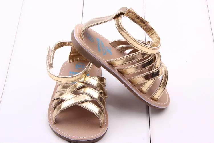 gold baby sandals