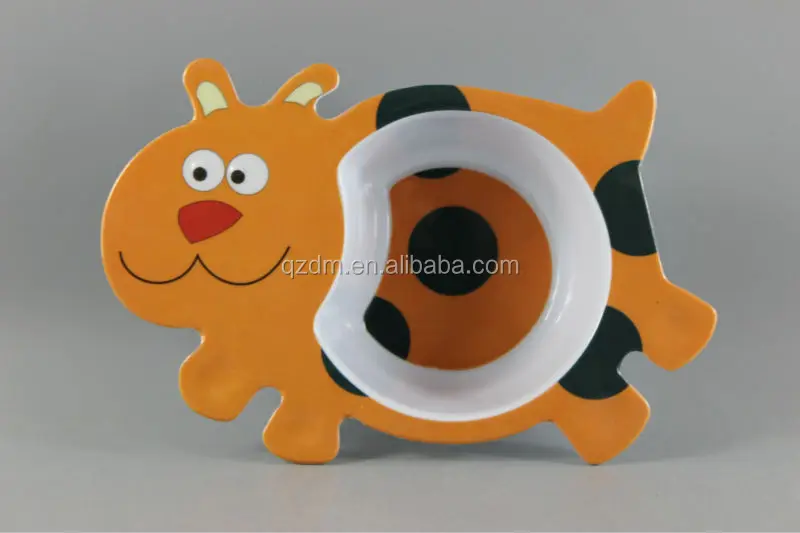 Dog Shaped Melamine Dinner Bowl For Kids