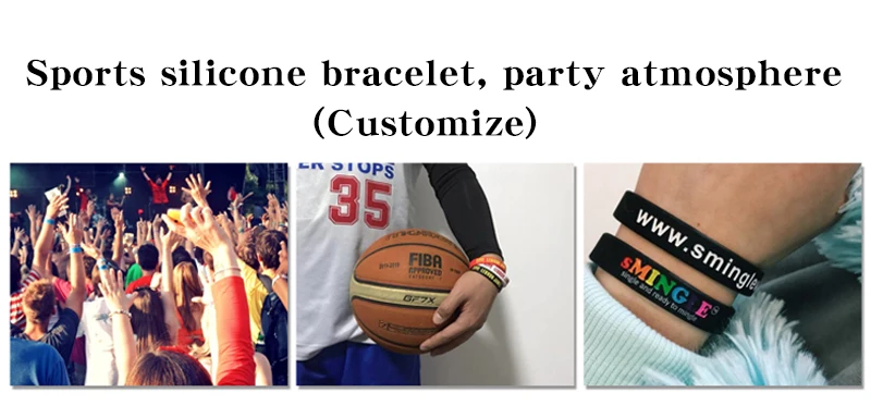 Manufacturers wholesale gifts can be customized sports silicone bracelet wristband convex print bracelet