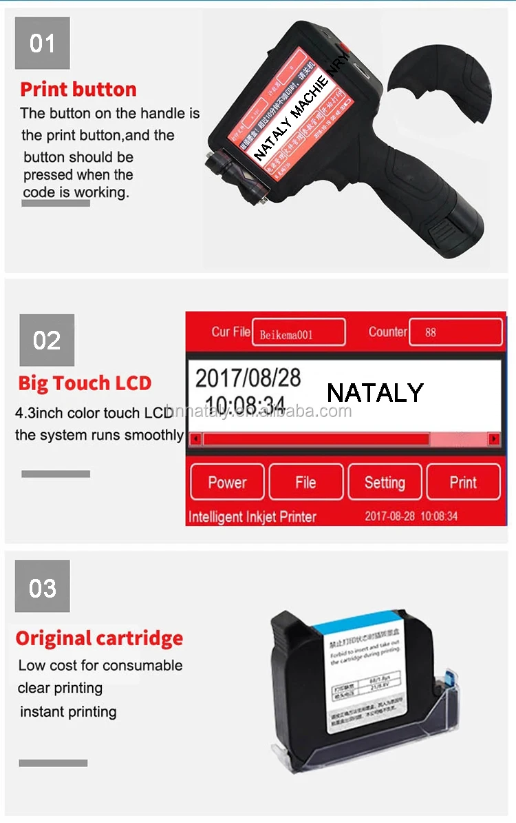 Nataly-M7 handheld inkjet printer