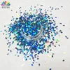 top grade holographic sequins,chunky glitter for women shoes decoration