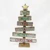 2018 Decorated creative metal outdoor Christmas table decorations wooden mini Christmas tree