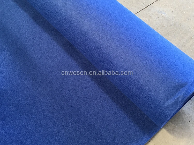 Polyester Blue Outdoor Carpet For Wedding/plain Exhibition Royal Blue