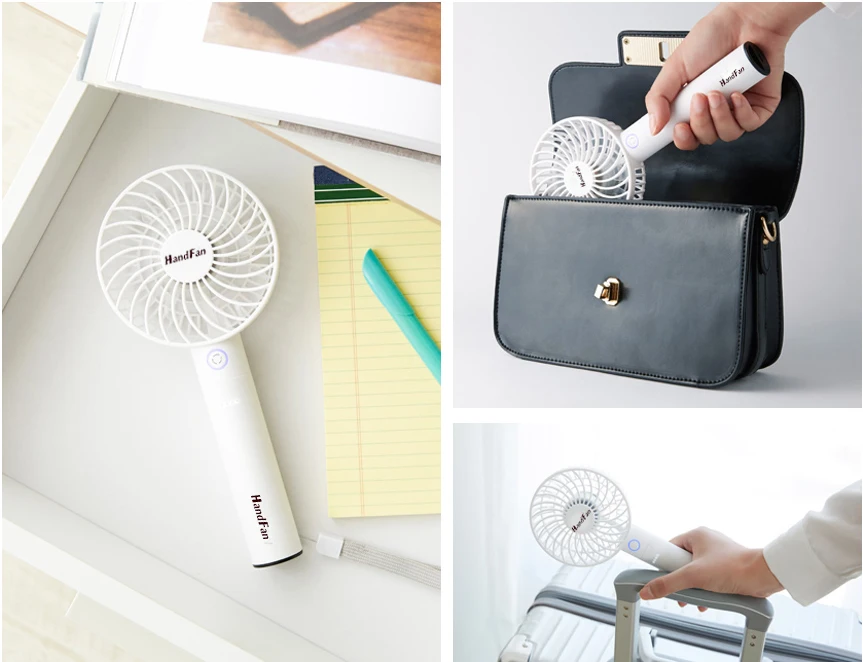 Ivow Homasy Geek Aire 2600ma Power Bank Fan,Detachable Rechargeable