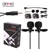 Ulanzi AriMic Omnidirectional 1.5m Dual-Head Lavalier Lapel Clip-on Microphone for Phone Camera Computer