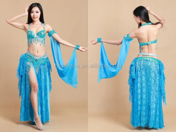 Top Quality 3 Pieces Ladies Egyptian Belly Dance Sexy Costumes With Sequins Buy Belly Dance 9650