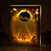 3D Innovative Paper Cut Led Indoor Lighting Home Decor Table Lamps with photo frame