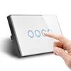 US / AU Standard Smart Home 4 Gang 1 Way Tempered Glass Panel Electric Touch Wall Switch