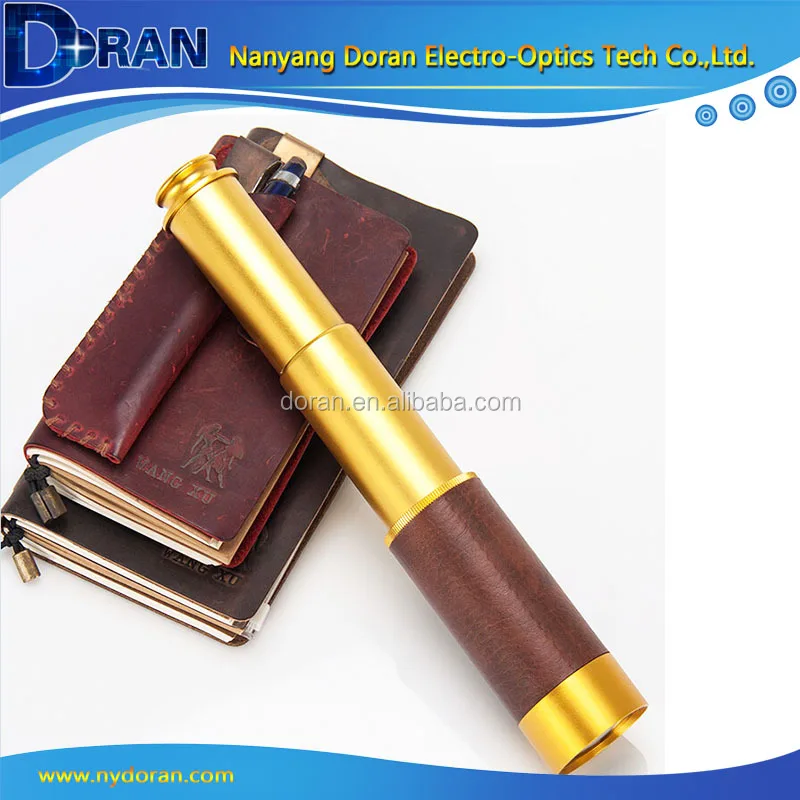 Monocular Telescopes, Folding Pirate Telescope, Brass 25x30 Mini